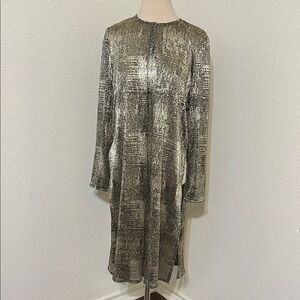 NWT Stunning & Elegant Anne Klein Black Gold Women's Topper Jacket M Medium 8 10